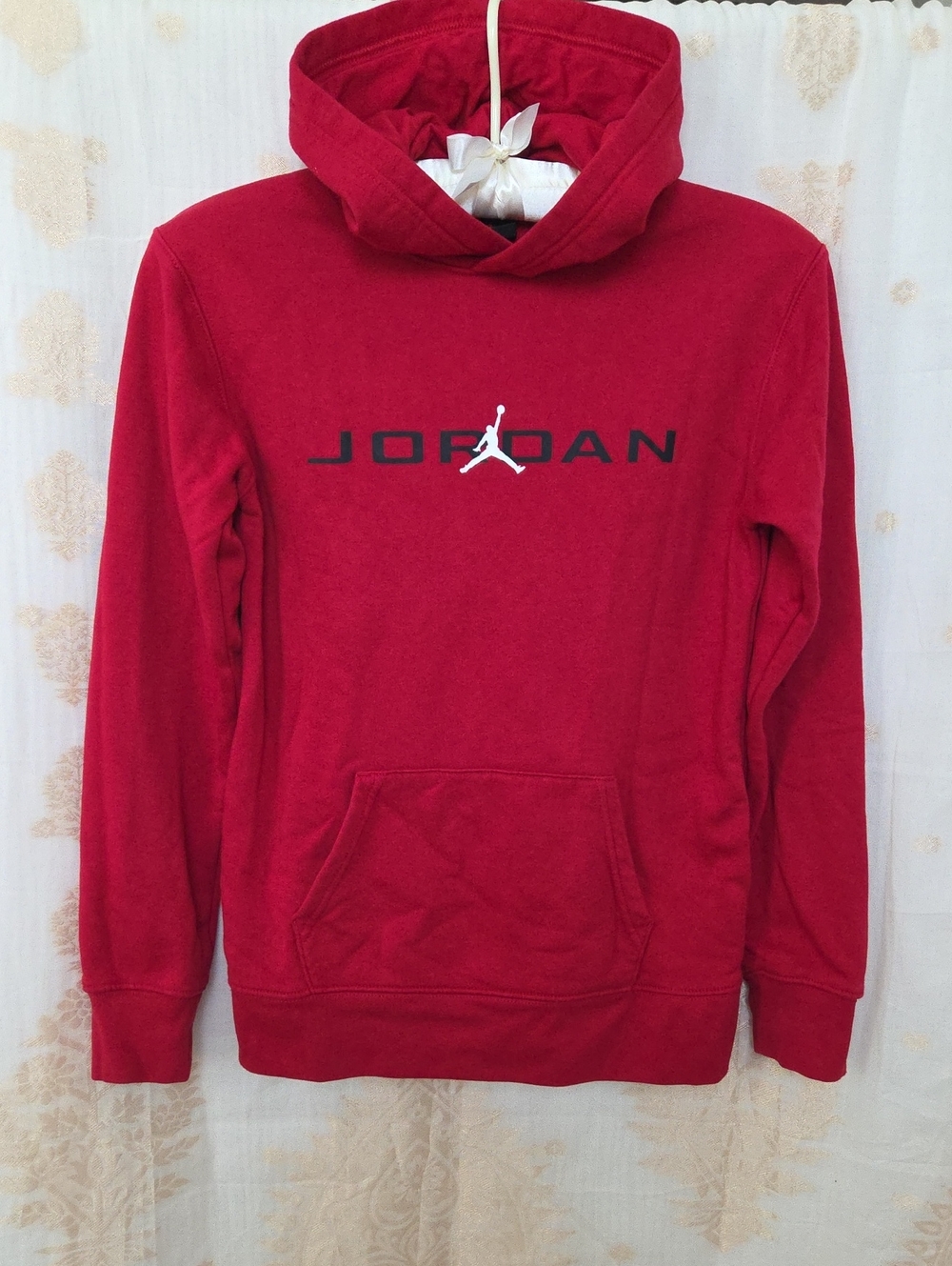 NIKE Jordan Kid's Red Hoodie and Black Jogger Set - L 12/13 - Picture 2 of 6